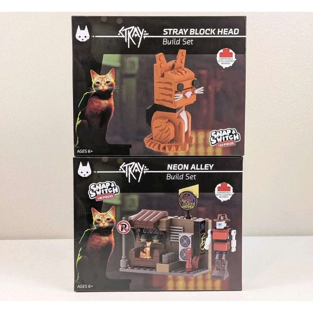 STRAY: NEON ALLEY & BLOCK HEAD Snap & Switch Construction Block Sets Lot 304 Pcs